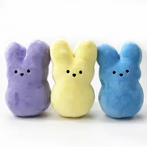 Easter Bunny Peeps Bunny Plush Toys Cartoon Cute Rabbit Stuffed Animal Soft Doll Pillow Toys for Kids Girls Gifts