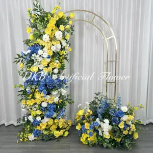 DKB завод новый дизайн цветочный фон Декор Искусственный цветок синие композиции для свадебного украшения стенд фон
