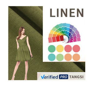 Nhà Máy Trực Tiếp Rắn Màu Váy Vải-20% Linen 30% Viscose 50% Polyester Hữu Cơ Dệt Vải Cho Quần Áo - Product Image 1
