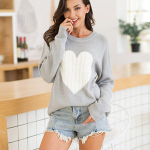 Cárdigan de cuello de Cachemira para mujer, suéteres de punto de gran tamaño, personalizados, para invierno y otoño - Product Image 1