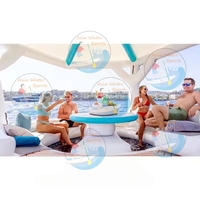 Île flottante gonflable robuste - Plateforme aquatique Drop Stitch pour complexes hôteliers et parcs aquatiques, logo personnalisé et vente en gros