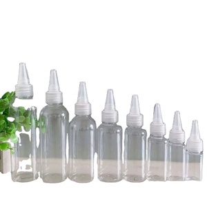 Empty 50ml PET <b>Plastic</b> Twist Top <b>Cap</b> Applicator Mini Squeeze Bottle for Hair Oil - Product Image 5