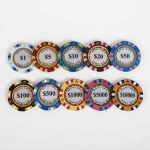 Bộ bài Poker bằng đất sét in tùy chỉnh Monte Carlo Casino Royale 14g 40mm và khay đựng tiền cho trò chơi tiền mặt - Product Image 2