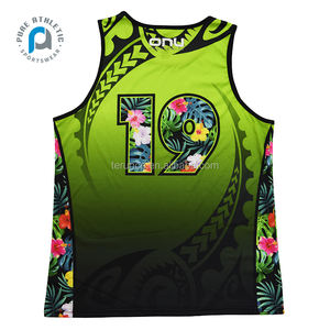 Pur personnalisé Cook Island Singlets Sublimation impression Cook Island Tag Football Singlets sans manches hommes 'Gilet pour la vente en gros - Product Image 5