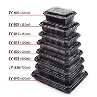 JY-810 Einweg behälter Rechteck Kunststoff Lebensmittel TraySushi Kunststoff Lebensmittel verpackung Box Sushi Tablett Kunststoff