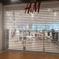 Grilles de sécurité en polycarbonate résistantes aux UV, portes automatiques transparentes à enroulement