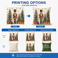 Housse de coussin en polyester motif camion de Noël, vente en gros, sans insert, pour canapé et lit, décoration de Noël