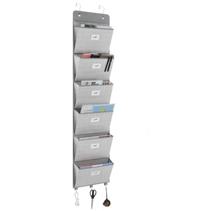 Supporto a parete sopra la <span class=keywords><strong>porta</strong></span> organizzatore di File da appendere 6 tasche supporto per Organizer per documenti di archiviazione Versatile per ufficio per la scuola dell'ufficio - Product Image 1