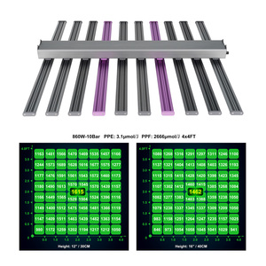 Lámpara LED de Cultivo de 860W de Espectro Completo, Comercial, Regulable, con Conexión en Cadena, para Invernadero, para Tomate, Pepino, Pimiento, Ciclo de Floración - Product Image 4