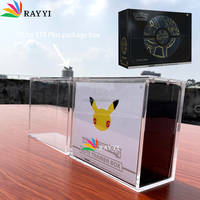 Boîte de présentation en acrylique RAY YI Elite Trainer Box Plus Version pour Zamazenta & Zacian Noir et Or ETB Plus