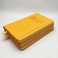 Carnet de notes en cuir PU orange A5 de haute qualité avec bande élastique pour cadeau promotionnel d'entreprise