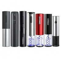 Kit d'ouvre-bouteilles à vin électrique 4 en 1, rechargeable par USB, décanteur de vin automatique, ensemble cadeau complet pour le vin avec bouchon et coupe-capsule