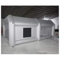 Cabine de pulvérisation gonflable automobile avec brûleur diesel Taille et couleur personnalisables Cabine de peinture de voiture portable Ventes d'usine
