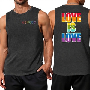 Camiseta Deportiva Personalizada de Fábrica para Hombre, Chaleco Deportivo de Verano, Transpirable, de Compresión, Tejido, con Estampado Digital, Color Sólido, Sin Mangas - Product Image 2