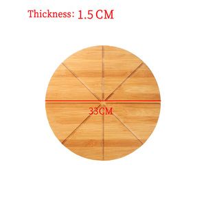 กระดานไม้ไผ่ทรงกลมสำหรับเสิร์ฟสเต็ก ขนมหวาน ขนมปัง ใช้ในครัวเรือน รุ่น 3255 - Product Image 3