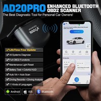 Outil de diagnostic complet XTOOL AD20Pro pour véhicules, lecteur de codes OBD2 avec réinitialisation de la voyant d'avertissement d'huile et test de batterie