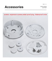 Caja de Conexiones para Cámara CCTV de Aleación de Aluminio, Impermeable para Exteriores, Carcasa Esférica para Uso en Exteriores