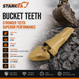 Dents de godet en acier de haute qualité V20 pour excavatrice, dents de pelle minier, dureté 48-52HRC pour tarière et foreuse rotative - Product Image 3