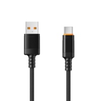 Câble de charge rapide USB-A vers Type-C 3A avec conducteur en cuivre pur et gaine en nylon pour téléphones mobiles