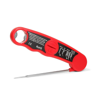 Thermomètre à sonde pliable numérique étanche lecture instantanée pour four de cuisine BBQ viande bonbons large plage de température précision