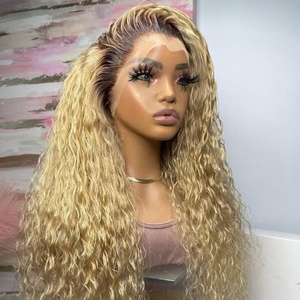 Peluca Frontal <span class=keywords><strong>de</strong></span> Cabello Humano <span class=keywords><strong>Natural</strong></span> Rubio Platino con Encaje HD, Ondulado, con Nudos Invisibles y Color <span class=keywords><strong>Natural</strong></span> 613 - Product Image 3