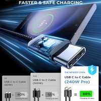 LISEN Nuevo 240W USB C a USB C Cable 3.3ft 1M Cable de carga rápida para iPad iPhone 15 Series Pixel Samsung Galaxy S24