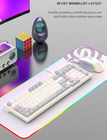 Ensemble clavier et souris filaires esports professionnels clavier mécanique sensation 98 touches ensemble clavier et souris pour ordinateur portable