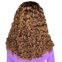 Perruque 5x5 sans colle DD Pixie Curl en cheveux humains vierges, 18 pouces, densité 200, pré-épilée avec baby hair et ligne de cheveux naturelle