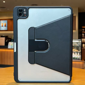 Funda para tableta iPad <span class=keywords><strong>Samsung</strong></span>, diseño personalizado, <span class=keywords><strong>mejor</strong></span> <span class=keywords><strong>precio</strong></span>, funda protectora giratoria de PU, carga para lápiz, gris, 11 pulgadas - Product Image 3