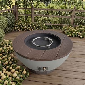 Elegante Brasero Redondo Portátil de Gas con Diseño Ecológico, Calefacción de 10000 BTU para Acampar al Aire Libre y Asados - Product Image 3