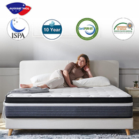 Matelas orthopédique en mousse à mémoire de forme à ressorts ensachés, sur mesure pour hôtels, OEM/ODM, en boîte, tailles Queen, Simple et King Size
