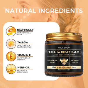 Прямая продажа от производителя, индивидуальная марка, халяльная травяная трава, взбитая ГОВЯЖЬЯ сало и медовый бальзам, крем для тела, лосьон для масла - Product Image 3