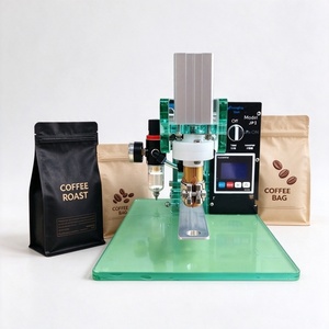 Kaffeeverpackungs-Entgasungsventil-Fixiermaschine, pneumatischer Ventilapplikator und Versiegelungsgerät für Standbodenbeutel und Plastiktüten, 220V 100W, Desktop - Product Image 2