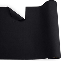Lot de 12 chemins de table jetables noirs de qualité supérieure de 12x108 pouces de long pour la décoration d'événements de fête de mariage