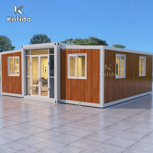 20ft 40ft Modernes, massives, verzinktes, tragbares, mobiles, vorgefertigtes, ausklappbares Containerhaus mit zwei Flügeln - Product Image 3