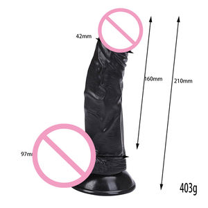 卸売りソフトPVC女性オナニーペニスディルド大人用おもちゃ吸引カップ付きリアル8.27インチディルド大人用おもちゃ箱 - Product Image 2
