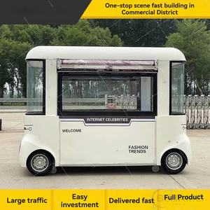 Carrito de Comida Eléctrico Multifuncional para Puesto de Comida, Carrito Móvil para Helados, Té con Leche, Mercado Nocturno, Brochetas de Barbacoa - Product Image 3