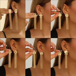 Pendientes de borlas de moda de Jingciren Boutique, pendientes retro de alta calidad para mujer, fabricantes, elegante caja de regalo. - Product Image 1