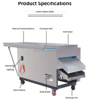 Mesin Pemotong Cabai untuk Dapur Restoran, Pemotong Sayuran Stainless Steel, Pengiris, Penghancur 400-500kg/jam Elektrik