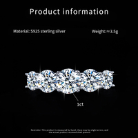Bague de mariage pour femme en argent S925 de luxe, entièrement sertie de moissanite couleur D VVS, passe le test du stylo de test.