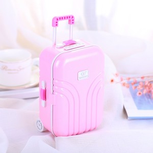Yu Mo Mini Trolley <b>Suitcase</b> 15.5 x 10.5 x 7 Cm Rotating Jewelry Box For Girls Student Gift - Product Image 1