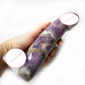 Gode de guérison en cristal d'améthyste naturel, 17cm, <span class=keywords><strong>plaisir</strong></span>, massage pour le sexe, nouveauté - Product Image 2