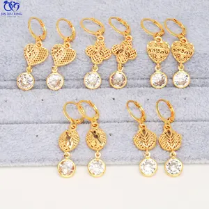Jxx Women Earings 2020 Fashion Jewelry Womens Gold Zircon Plated 24k Diamond Earrings