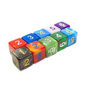 Dados Digitales Acrílicos Ecológicos Personalizados de 16 mm, Dados de Alta Calidad de 6 Caras, Cuadrados y Redondeados, para Juegos de Mesa - Product Image 2