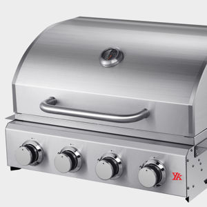 Parrilla de barbacoa de Gas multifunción de acero inoxidable resistente, <span class=keywords><strong>asador</strong></span> integrado para cocina moderna al aire libre para salpicaduras de apartamento - Product Image 1