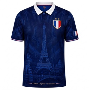 <span class=keywords><strong>Maillot</strong></span> <span class=keywords><strong>de</strong></span> Supporter <span class=keywords><strong>de</strong></span> <span class=keywords><strong>l</strong></span>'Équipe Nationale <span class=keywords><strong>de</strong></span> Football <span class=keywords><strong>de</strong></span> France 2026 – Tenue Domicile et Extérieur Rayée Bleu et Blanc – T-shirt Polo - Product Image 2