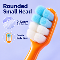Brosse à dents 2-en-1 en gros avec gratte-langue OEM & ODM, poils ultra-doux de 0,12 mm, étui individuel, kit de soins bucco-dentaires pour adultes