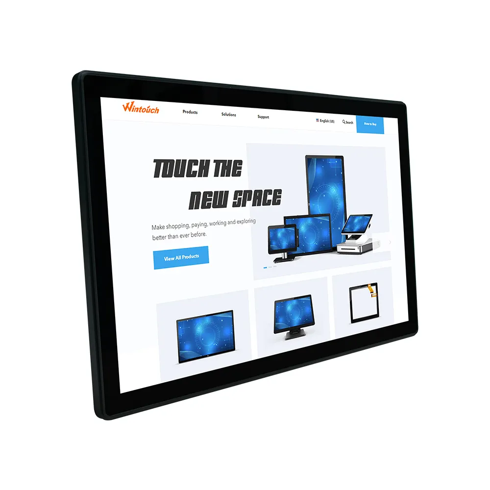 Embedded wall mount 15.6" 17.3" 19" 21.5 24 inch industrial computer IPS 18.5 touch screen monitor industrial pc open frame