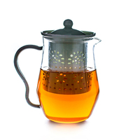 Service à eau en verre de qualité alimentaire, service à boissons nordique avec couvercle, théière et tasse à thé, vente en gros