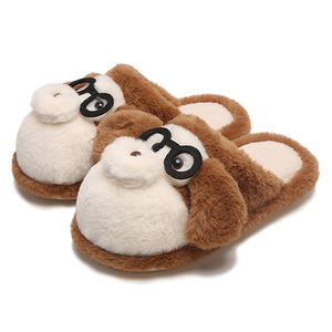 Chaussons créatifs et mignons en forme de petit singe en <span class=keywords><strong>EVA</strong></span> pour hommes et femmes, amusants, chauds, pour la maison, automne-hiver, pour couple, à bout fermé, doublure en coton - Product Image 5